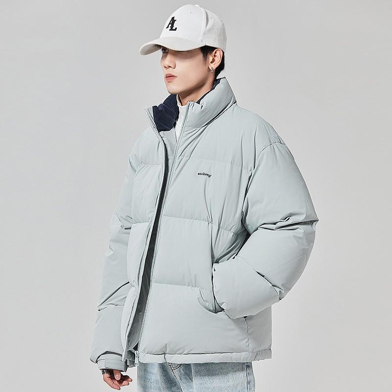 Mens Short Puffer Jacket Winter Warm Thick Duck Down Coat Loose Fit Casual Outdoor Wear