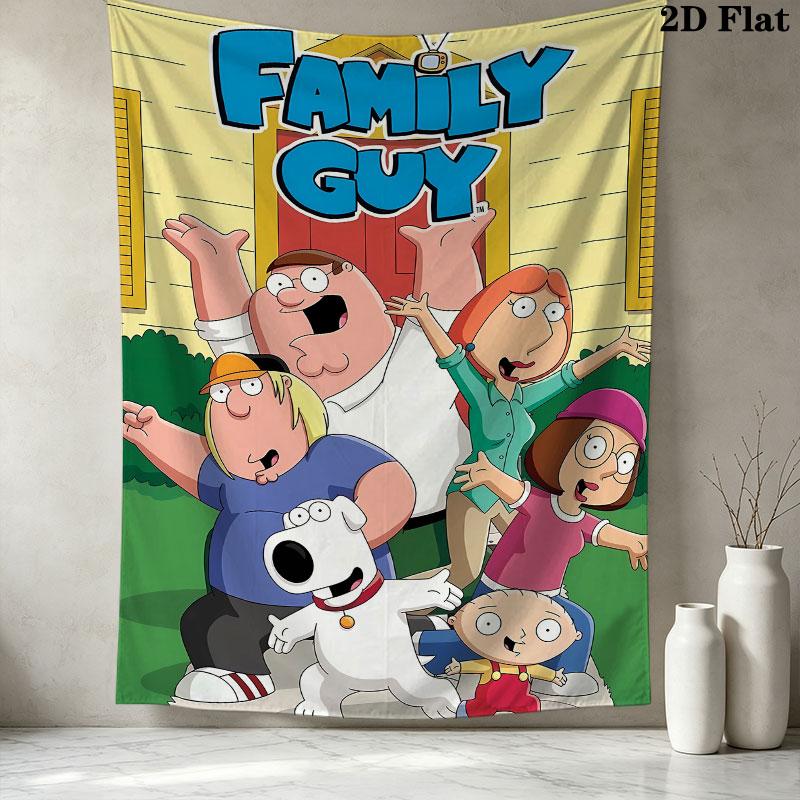Family Guy Wall Tapestry Aesthetic Wall Hanging Printed Fabric Blanket Decorative Tapestries For Bedroom Living Room Home Decor