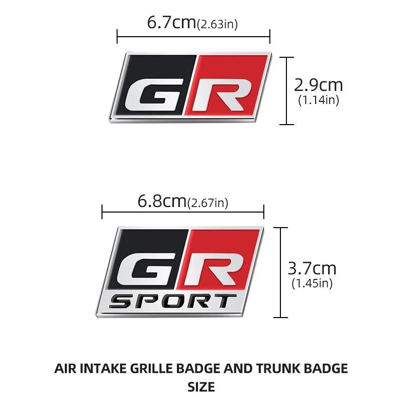 3D Aluminum GR SPORT logo Emblem RACING Badge Auto Body Trunk Deccor Sticker for Toyota Alphard Avensis Prius Verso Crown Yaris