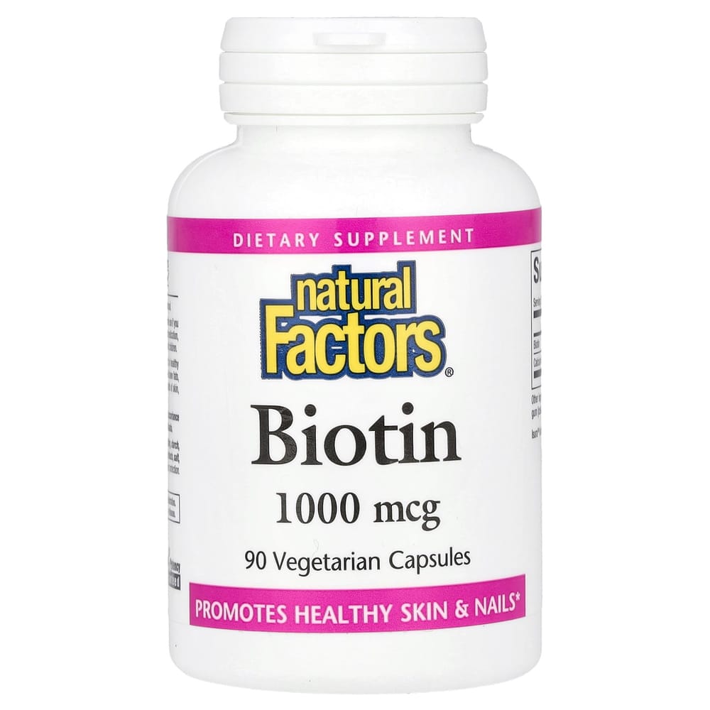 Natural Factors Biotin 1000mcg Veggie Capsules, 90 Count