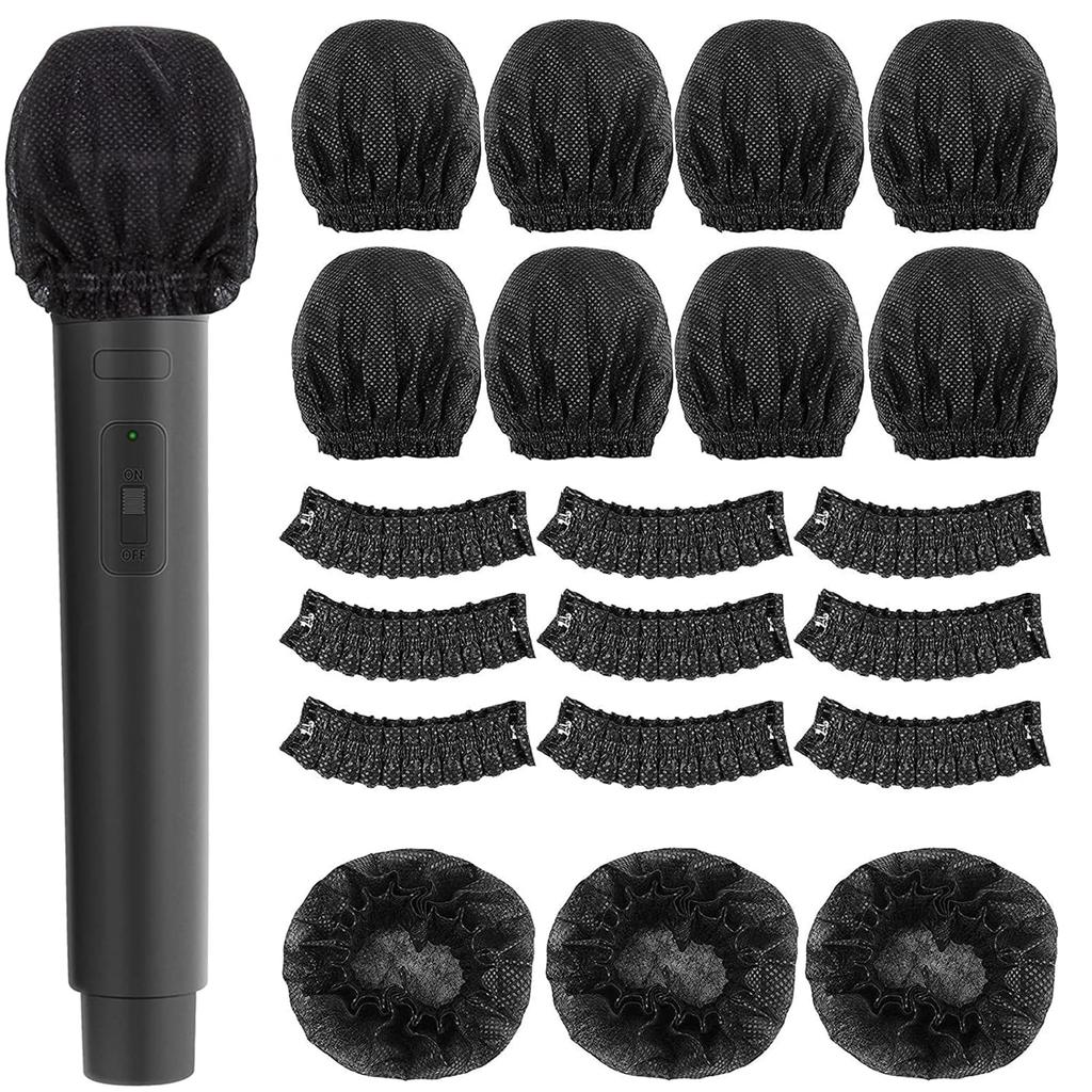 lewaul Microphone 100 Karaoke Microphone Noise Reduction Covers, pieces/50 pairs, Disposable, Non-woven Fabric, Covers, Antibacterial, Dustproof,