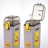 Skater Square Straw with Cover and Shoulder Disney Winnie the Pooh Bottle, Medium, 450ml, One-Push Opening, Strap, Design, PSQ5ST-A