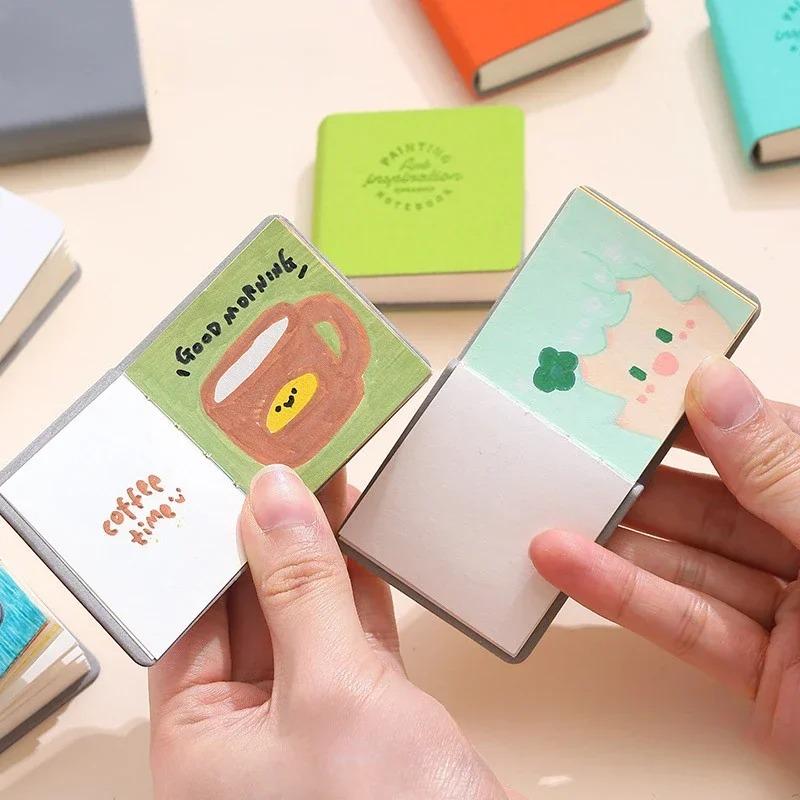 3 Книги/упаковка Мини Книжка с картинками Квадратный Акварельный Скетчбук Плотная бумага Бумага для рисования Художественные принадлежности Книга для рисования