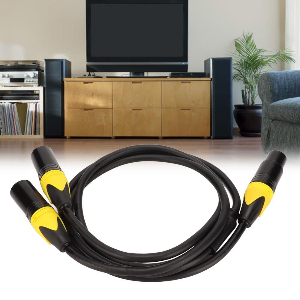Plug and Play Female to Dual Male Noiseless XLR Audio Y Adapter Cable  Speaker Connection
