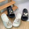 Платформенные тапочки женские летние домашние для ванной комнаты банные тапочки сандалии для пары
