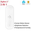 Умный ZigBee PIR-датчик движения Радар Миллиметровые волны Датчик температуры и влажности Безопасность Взломщик Работает с Home Assistant