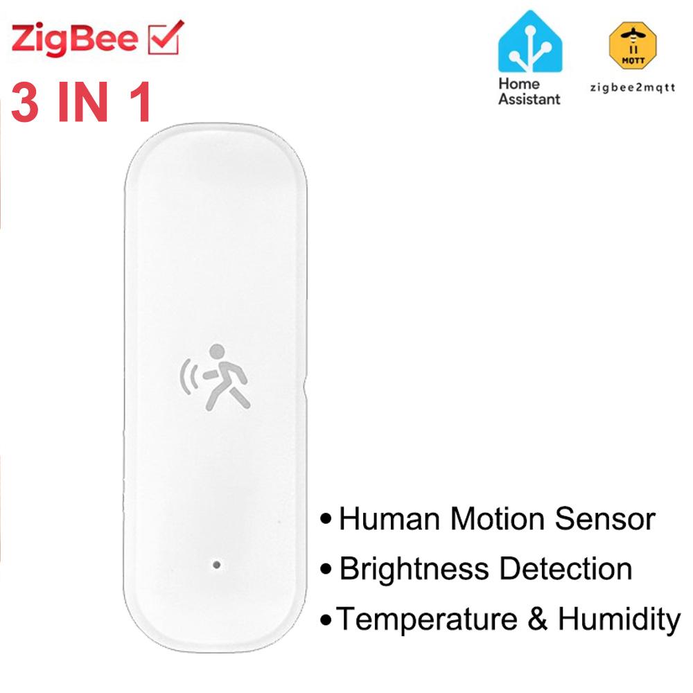 Умный ZigBee PIR-датчик движения Радар Миллиметровые волны Датчик температуры и влажности Безопасность Взломщик Работает с Home Assistant