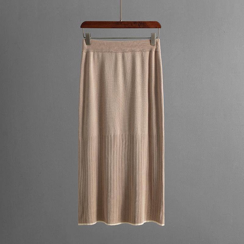 Женский новый летний костюм из двух частей с воротником-поло и трикотажной юбкой