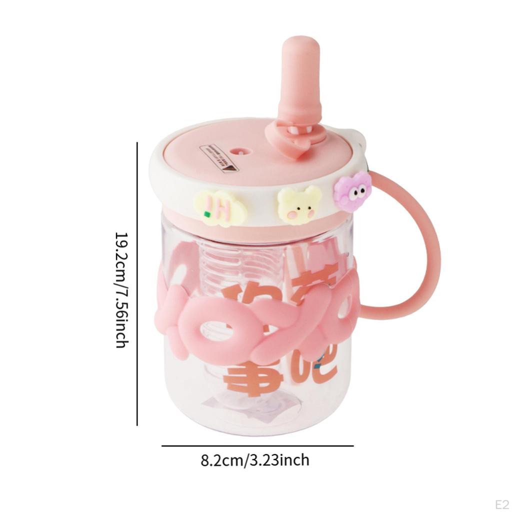 Милая бутылка для воды с трубочкой 700 мл мультяшный большой емкости и наклейками чашка для спорта