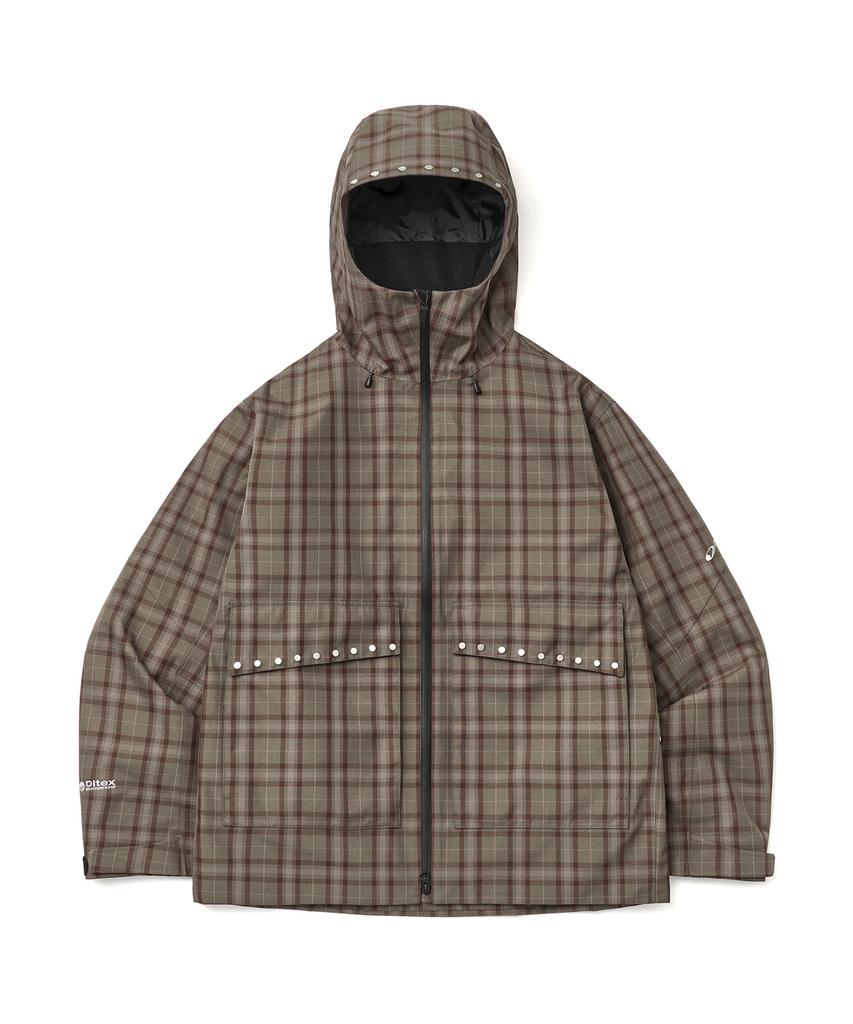 DIMITO Stud 2L Jacket Brown Check