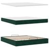 Ottoman Bed with Mattress Dark Green 180x200 cm Velvet