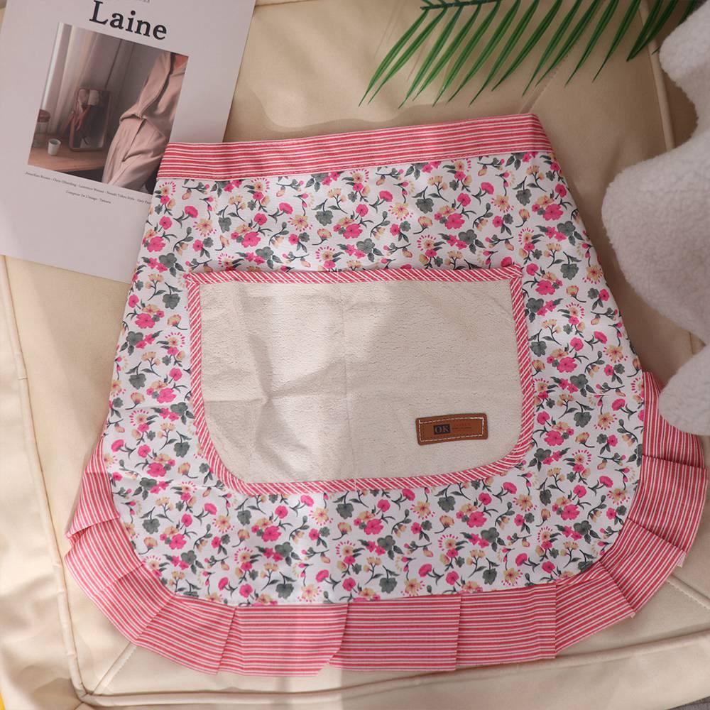 Polyester Half Apron Exquisite Cooking Apron Durable Floral Waist Apron  Women