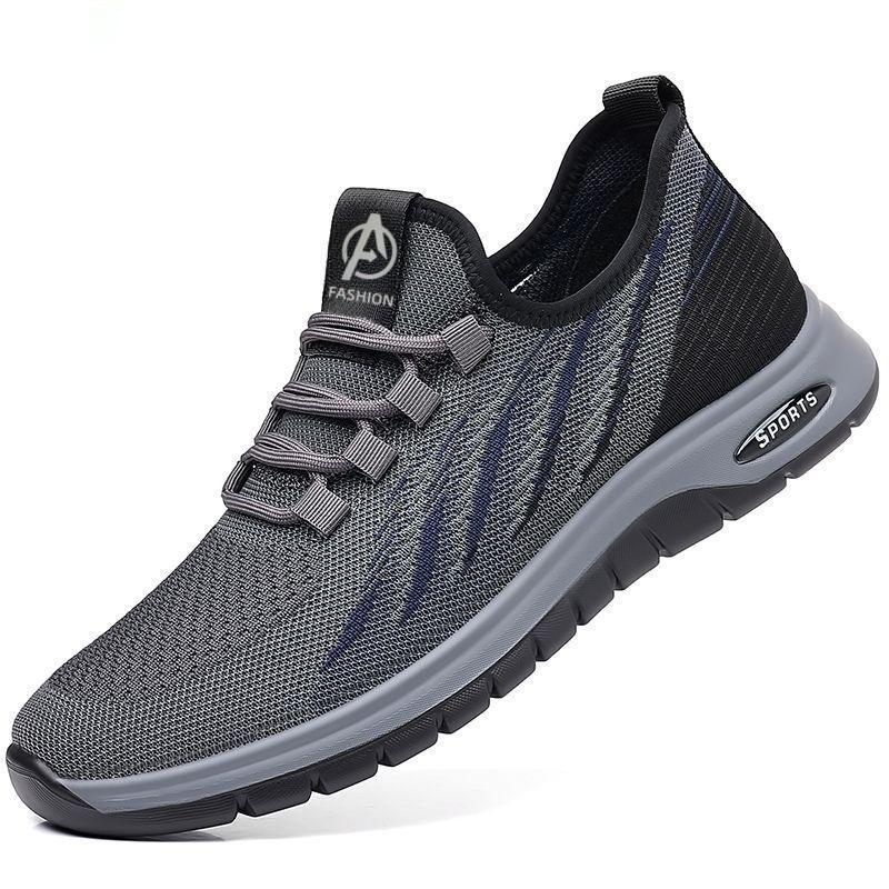 Men's shoes spring and summer new fly-woven breathable mesh soft-soled running shoes lightweight and comfortable casual sports shoes