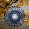3D Mandala Wind Spinner with Rotating Hook Durable Hanging Decor for Garden Patio Courtyard Iron Material All Season Outdoor Ornament