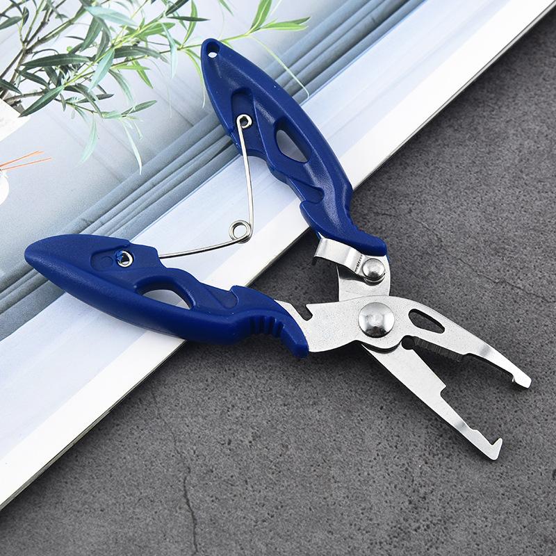 Stainless Steel Blade TPR Handle Mini Fishing Pliers Outdoor Camping Fish Tongs PE Line Scissors Road Clamp for Fishing