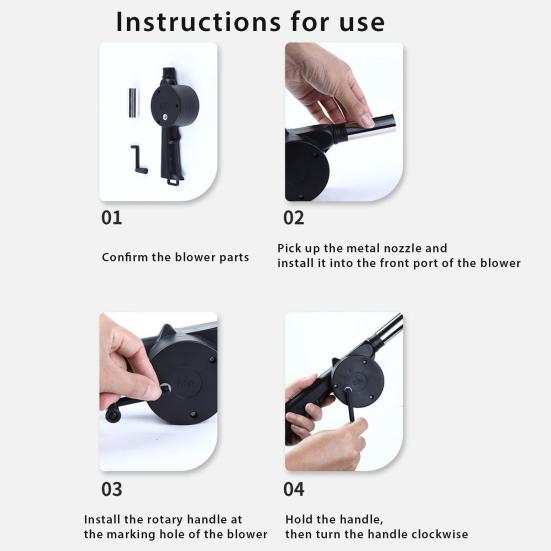 Ручной вентилятор Легкий вентилятор для розжига угля Пластиковый ручной вентилятор для гриля для кемпинга Камины Грили Костры Инструмент для приготовления пищи на открытом воздухе