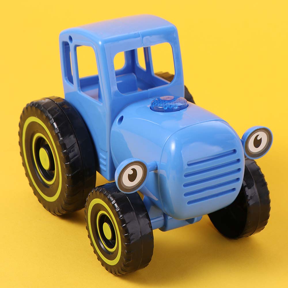 Early Learning Car Farmer Toy Sliding Toy Musical Car Model Mini Blue Tractor  For Children