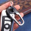 Keychain Buckle Stainless Steel Key Ring Pendant Men Outdoor Carabiner Climbing Double Ring Keyfob Key Chain Hook Accessories