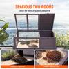 VEVOR Tortoise Habitat, Wooden Tortoise House Indoor & Outdoor, Rolling Tortoise Enclosure with Light Stand