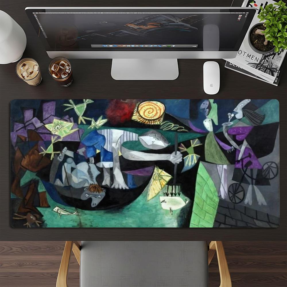 Large Mousepad Abstract Geometric Figures Keyboard Mat Deskpad Pc Game Desk Mats Modern Art Mouse Mats For Desktop Laptop