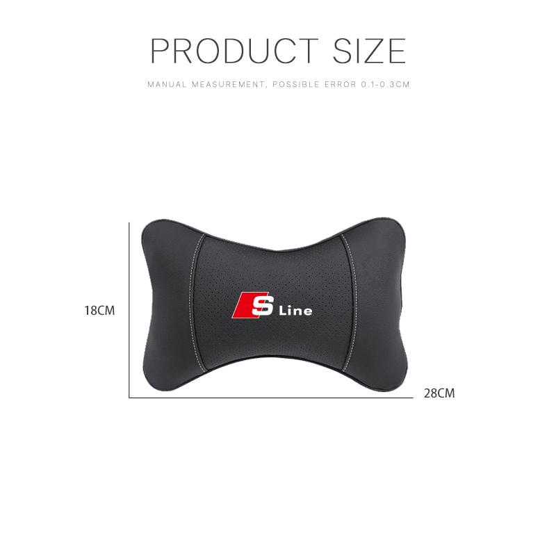 1Pcs Car Seat Headrest Auto Embroideryed Emblem Neck Pillow For q2 S Line A1 A2 A3 A4 A5 A6 A7 A8 Q1 Q2 Q3 Q4 Q5 Q6 Q7 Q8 RS7