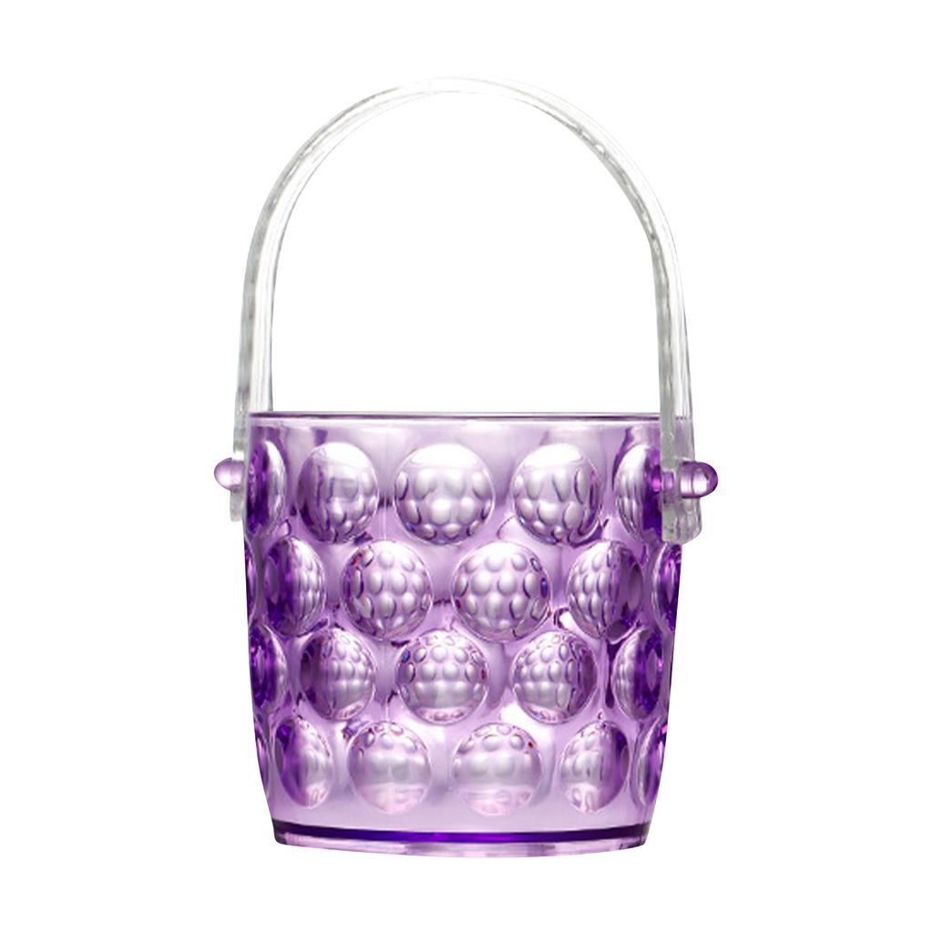Ведро для льда, небольшой прозрачный акриловый контейнер для ледяных шариков, охладитель для шампанского, пива и вина с ручкой для вечеринки в коктейль-баре с морозильной камерой, 4,7 х 4,9 дюйма