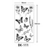 Women Sexy Temporary Tattoo Stickers Black Roses Pattern Full Flower Design Used for Arm Body Art Big Large Fake Tattoo Stickers