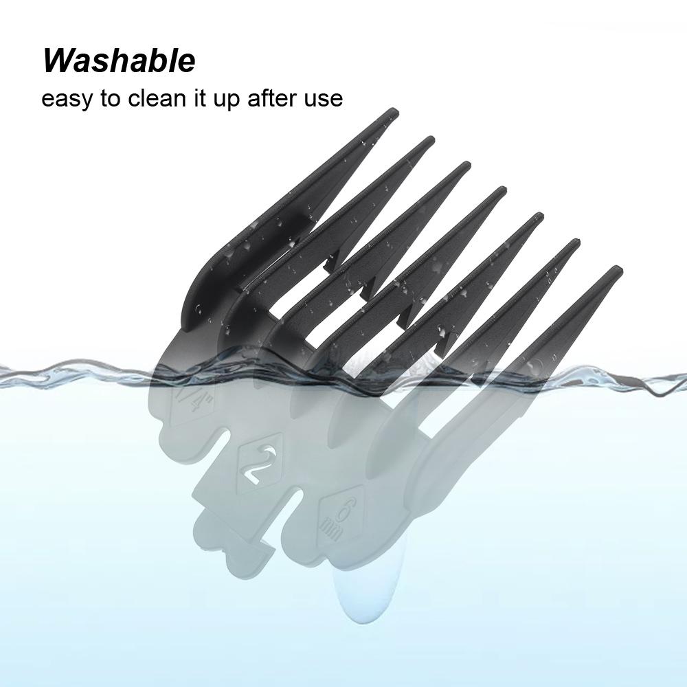 10PCS Hair Clipper Combs Guide Kit Plastic Hair Trimmer Guards Cutting Guard Attachment Kit for WAHL Hair Salon Tools Black