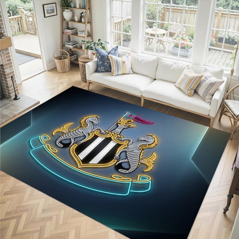Футбольный дизайн Newcastle United Хрустальный бархатный ковер Уютный Не?Нескользящий ковер с принтом для спальни, гостиной, прихожей