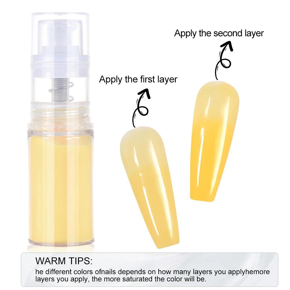 12 цветов Быстрый Омбре Спрей Акриловая Пудра для Ногтей Неоновый Градиент Пастель с Потрясающим Эффектом Профессиональная Пудра для Погружения Ногтей