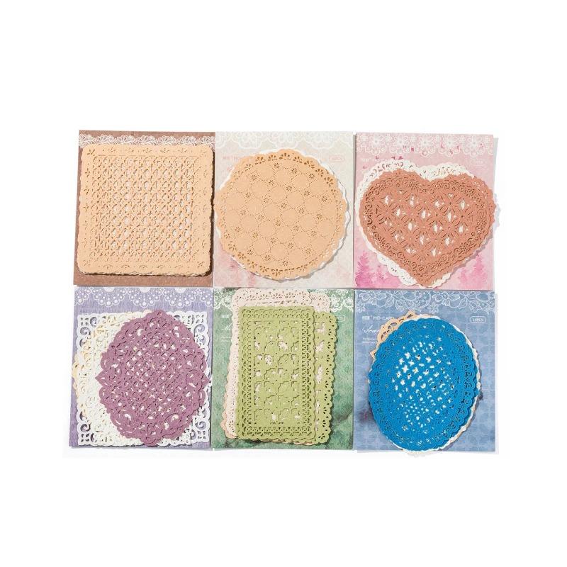 10 шт./упак. Винтажная ажурная кружевная бумага INS, декоративная основа, бумага для скрапбукинга, расходные материалы для журналов