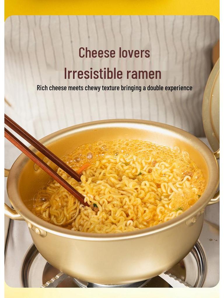 Korean Ottogi Cheese Ramen Instant Noodles - Quick-Cooking Golden Ramen Soup