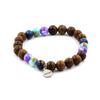 Stones and Minerals. Blue Jasper Beads Bracelet + Blue Purple Jasper + Blue Orange Jasper + Made In France.