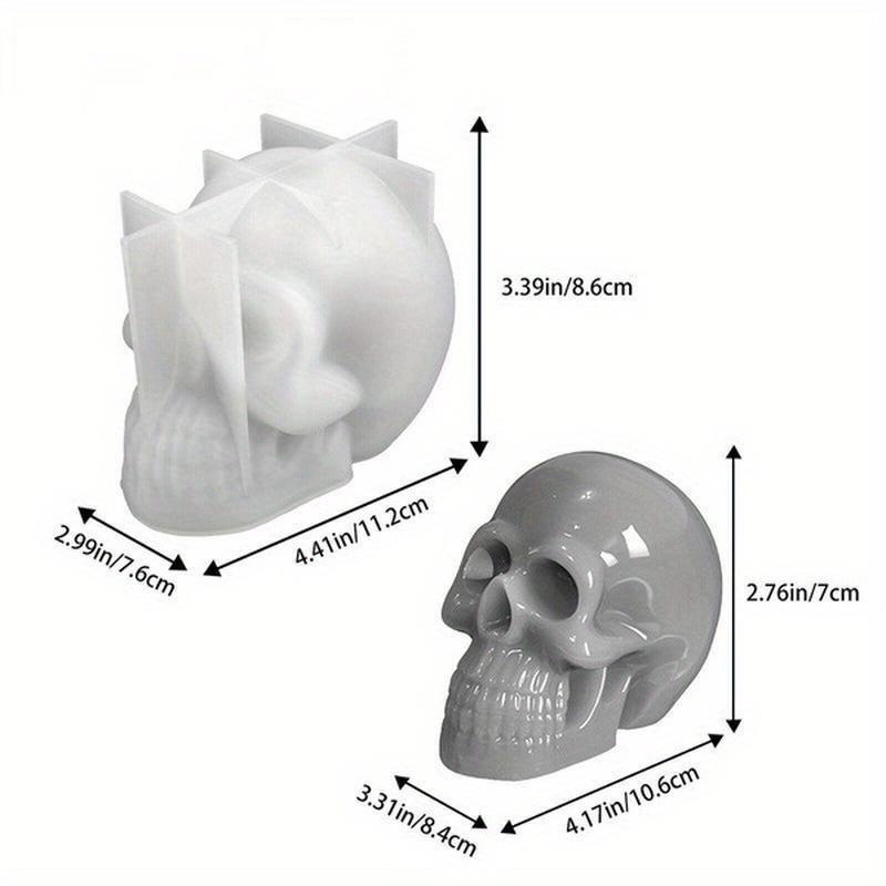 DIY силиконовая смола литейная форма 3D череп голова эпоксидная смола ремесло форма инструмент
