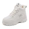Зимняя обувь, женские ботинки на платформе, новинка 2024 года, массивные кроссовки, белые высокие повседневные туфли, дизайнерские модные плюшевые теплые женские ботильоны