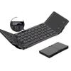 Alloy Bluetooth Tri-Foldable Keyboard with Touchpad Battery Display Rechargeable Wireless Folding Keyboard Traverl