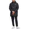 adidas Neo Solid Color Logo Пуховик на молнии с капюшоном Верхняя одежда унисекс Черный HN4787