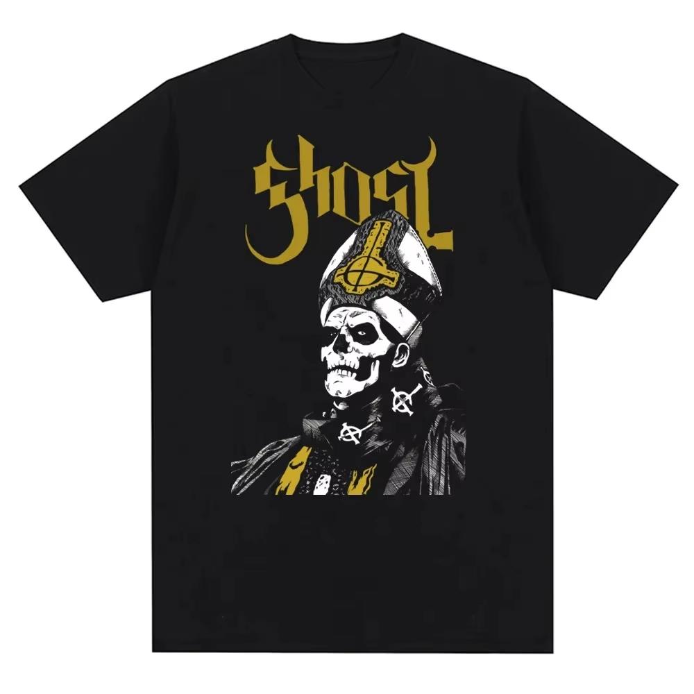 New Ghost Band T-shirt Kid Men T-Shirt Oversize Fashion Cool London Singer Fans Summer Short Sleeve Print Rock Plain Women Tees