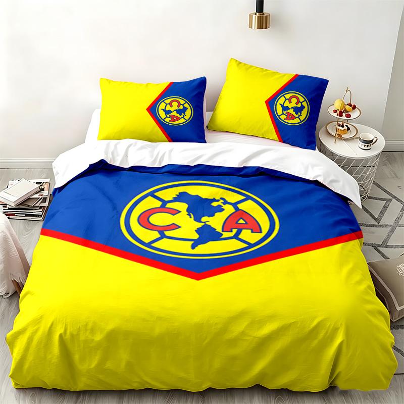 Club America 3pc set Perfect for bedroom use Comfortable bedding set includes a duvet cover and two pillowcases Ideal birthday or Christmas gift