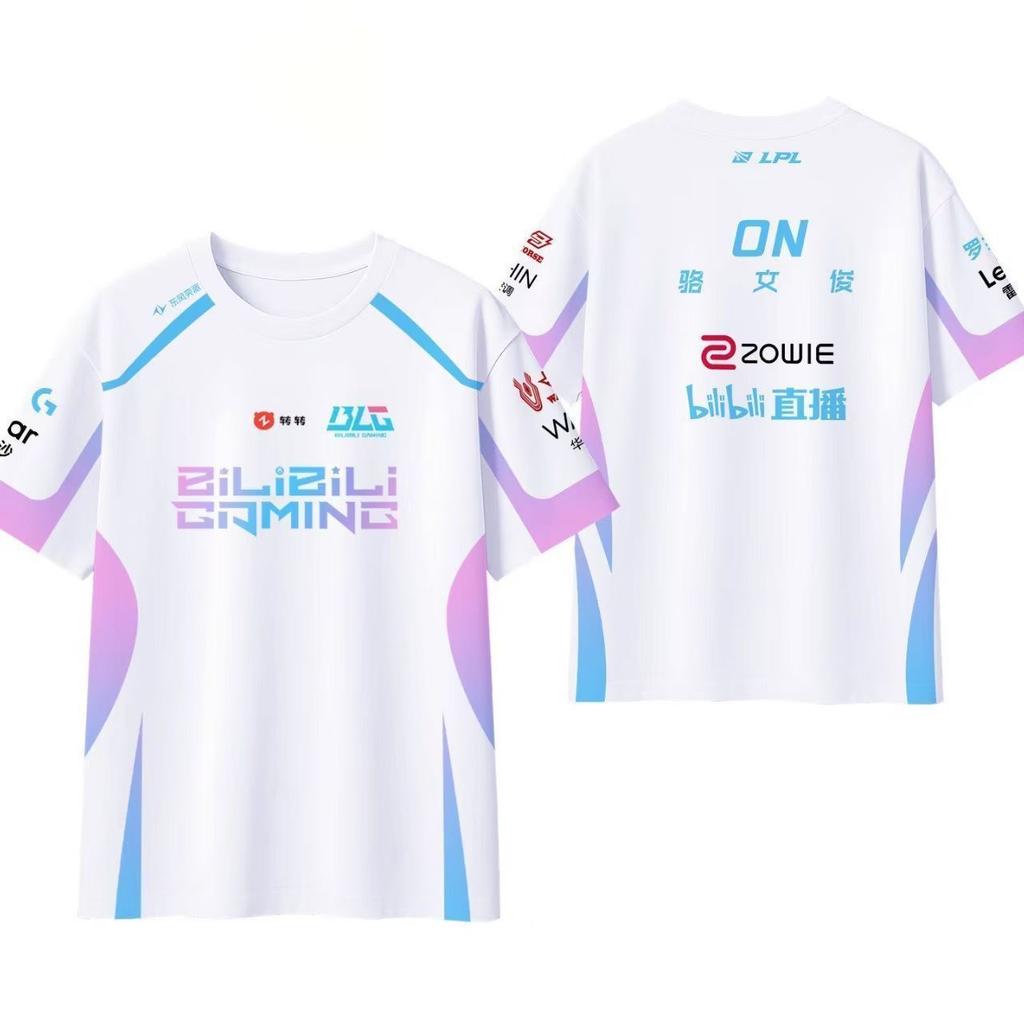 League of Legends BLG Униформа Игровая футболка Киберспорт Футболки LPL Фанаты Киберспорт Игра Поддержка Футболки Унисекс Футболки с коротким рукавом