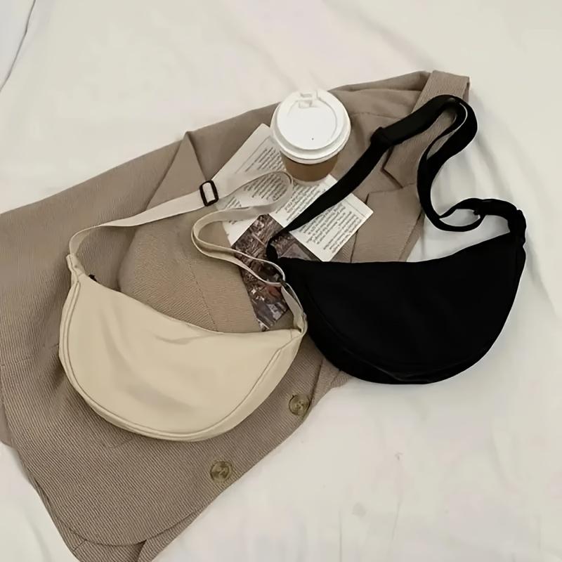 Nylon Hobos Chest Shoulder Dumpling Bag Large Capacity Travel Crossbody Half Moon Belt Messenger for Women Bags
