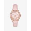 Часы Michael Kors MK4820 с паве из кристаллов цвета розового золота и ремешком из кожи с тиснением под крокодила