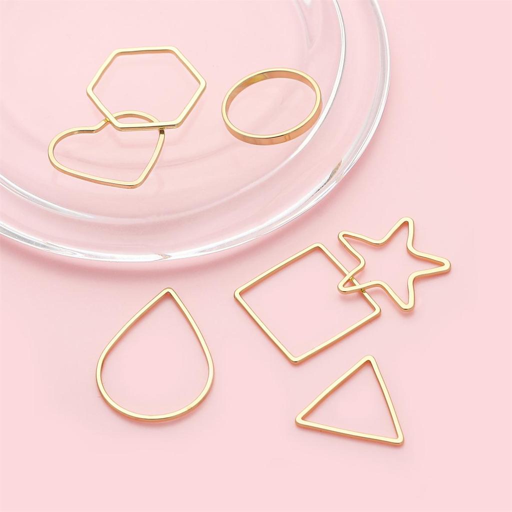 2Pcs Copper Geometry Accessories Platting 14K Gold Color For Jewelry Making DIY Earring Charm Decoration