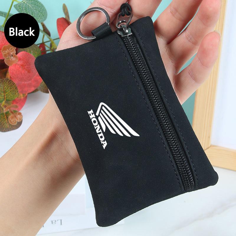 BNNU7 Leather Car Key Cover Purse Storage Bag Keychain Accessories For Honda Hornet 600 250 CB500X NC750X PCV Forza 125 CB650R CBR 954