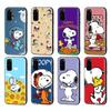 Черный чехол SM12 Cut Snoopy для OPPO Reno 8 6 5 4 Pro Plus Find X3 A17 A3 A31 A38 A40 A53 A54 A55 A74 A76 A78 A77 A80 A94 A95 A96 Lite