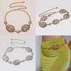 Metal Waist Chain For Women With Artistic Carving For Stylish Summer And Winter Looks