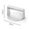430 Stainless Steel Hamburger Meat Press Circular Square Burger Meat Press Kitchen Tool Meat Press Plate 1Pc