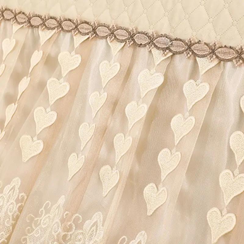 Чехол для фортепиано в форме сердца с вышивкой, высококачественный кружевной европейский защитный чехол для фортепиано, современный минималистичный стул для пианино, пылезащитный чехол