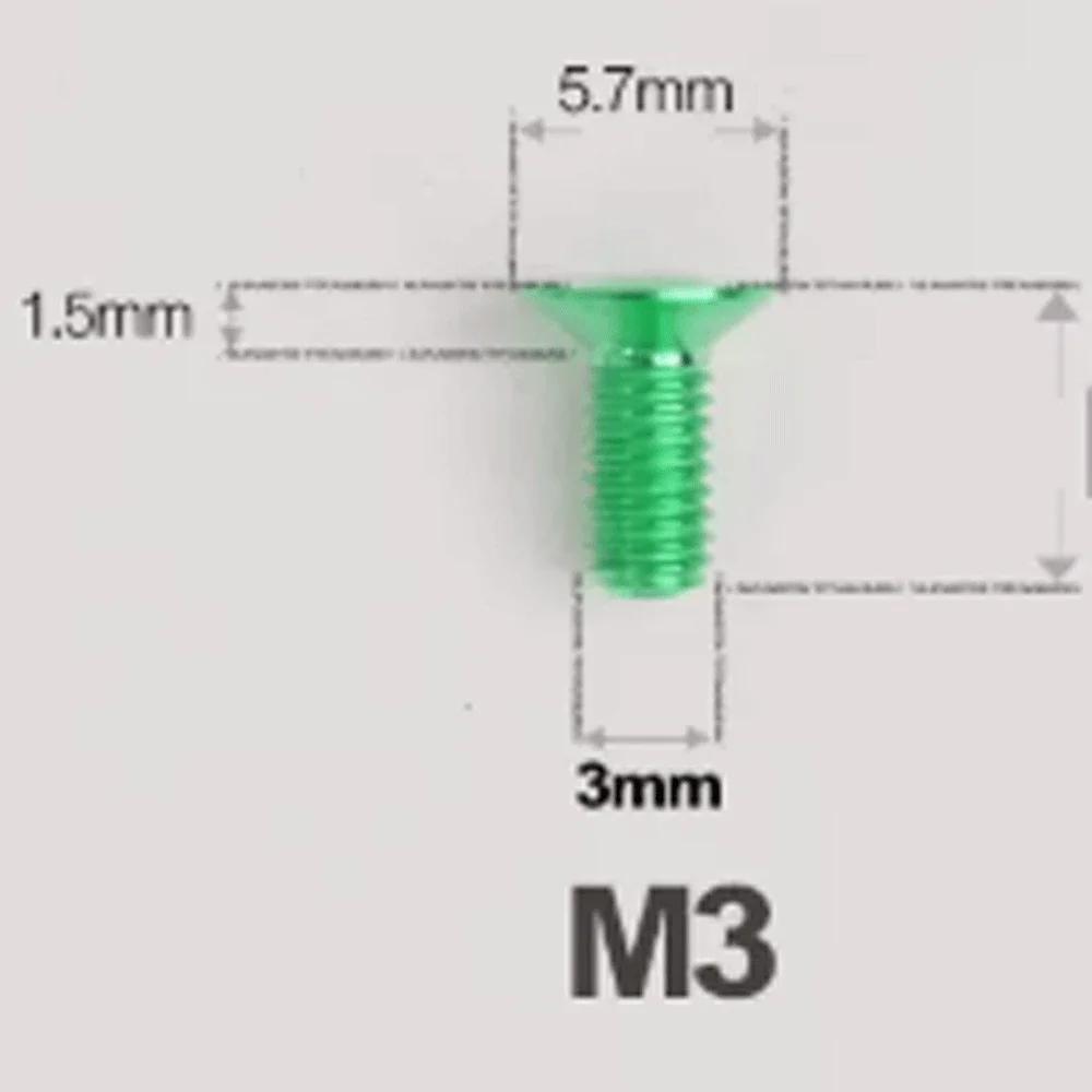 1 шт. Различные цвета M3*6/8/10/12/15-30 мм TC4 GR5 Титановый сплав T10 Torx Плоский потайной винт Болт Для Велосипеда Дорожного велосипеда