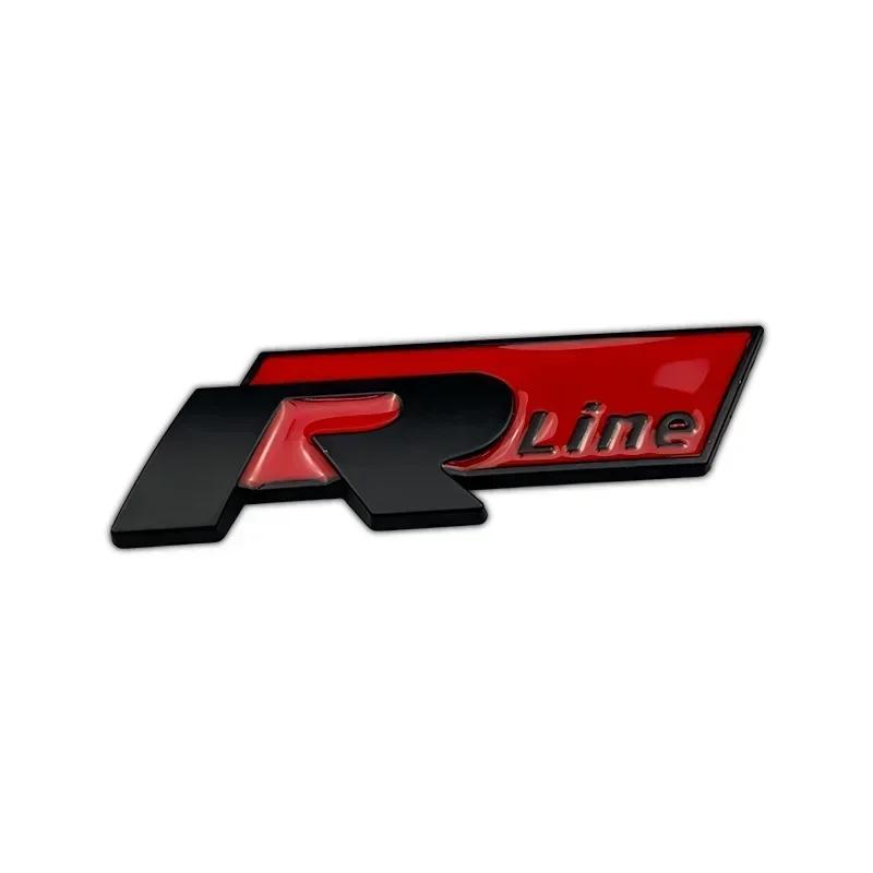 ear1 for Volkswagen VW Golf R Rline Tiguan Touareg Polo GTI Passat Scirocco 3D Metal Trunk Badge Modification New Body Sticker